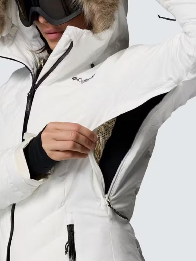 Columbia Womens Bird Mountain Insulated Winter Ski Jacket - Sea Salt - Small