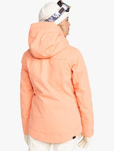 Roxy Meade Technical Snow Zip Skiing Waterproof Warm Jacket Peach - Pink - M