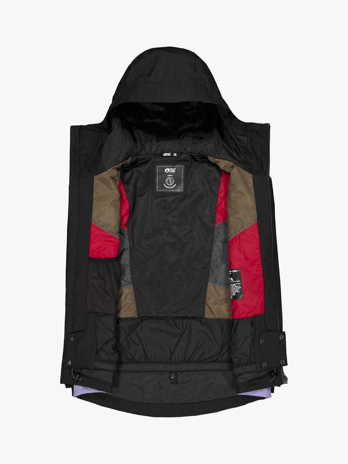 Picture Women's Seakrest Colour Block Hooded Ski Jacket - Black/Chicory - M