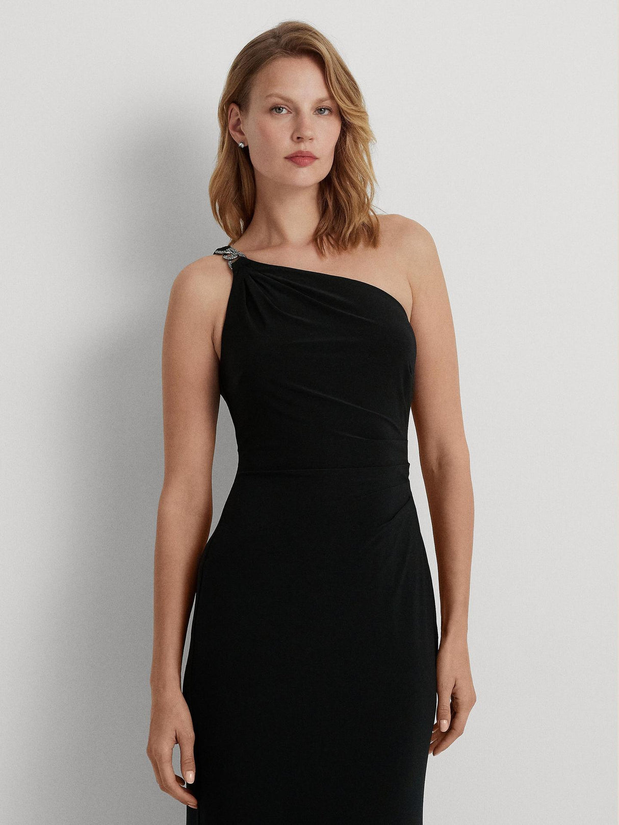 Ralph Lauren Lauren Ralph Lauren Belina Asymmetric Maxi Dress Black Size 18