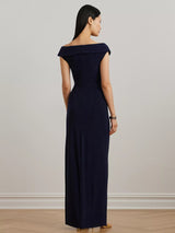 Ralph Lauren Leonidas Floor Length Column Gown - Lighthouse Navy - UK 10