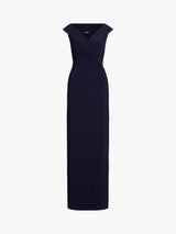Ralph Lauren Leonidas Floor Length Column Gown - Lighthouse Navy - UK 10