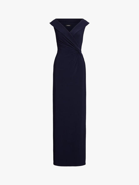 Ralph Lauren Leonidas Floor Length Column Gown - Lighthouse Navy - UK 10