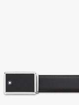 Montblanc Classic Saffiano 30mm Rectangular Mens Leather Belt One-Size Black