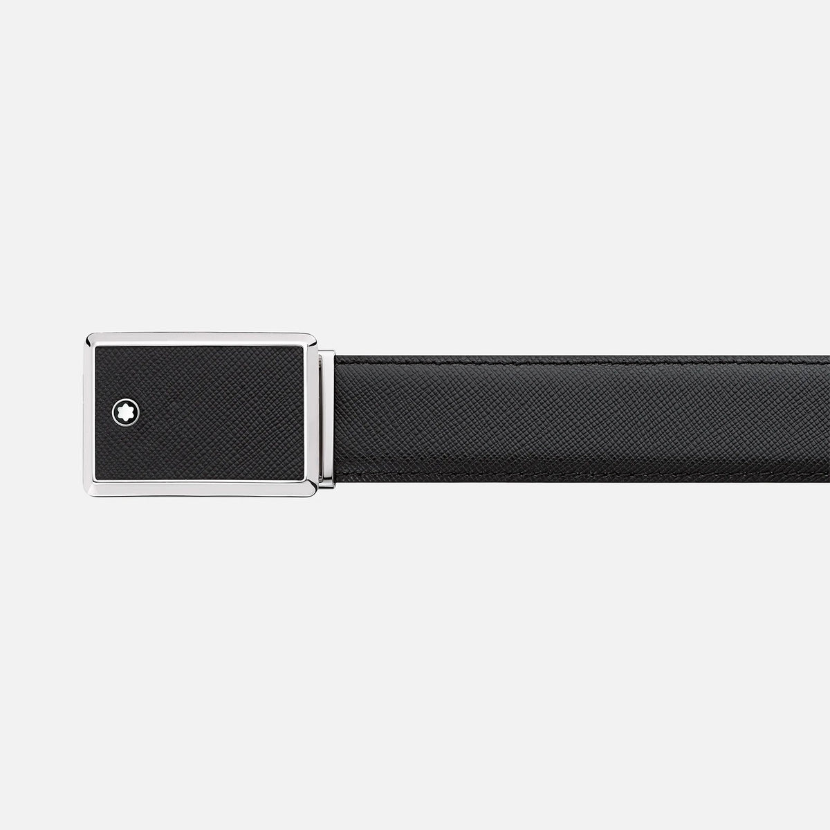Montblanc Classic Saffiano 30mm Rectangular Mens Leather Belt One-Size Black