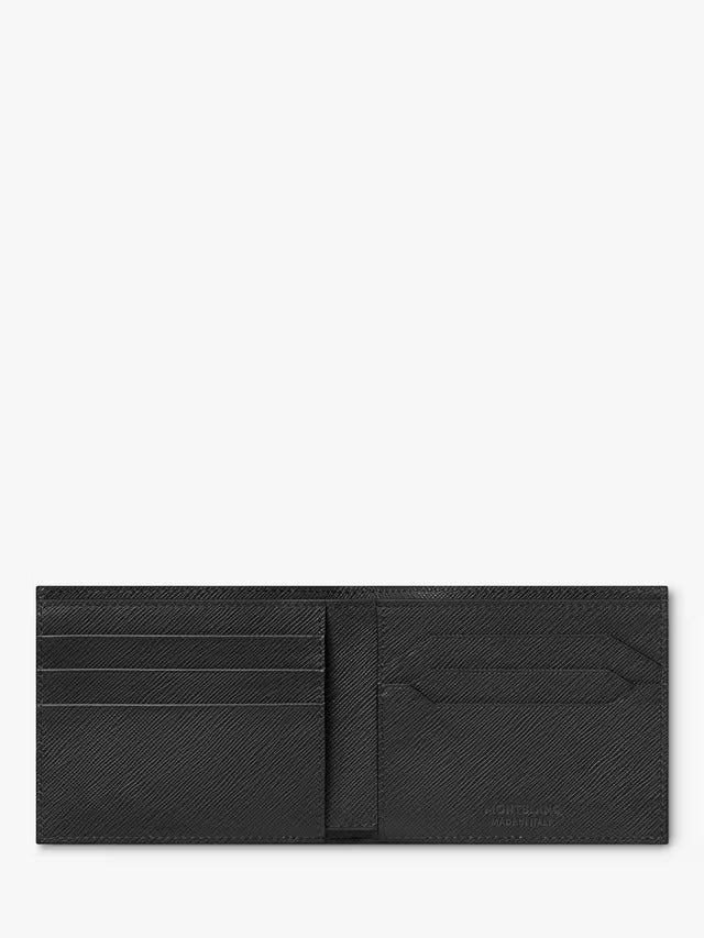 Montblanc Mens Sartorial 6-Card 2-Compartment Classic Leather Wallet - Black