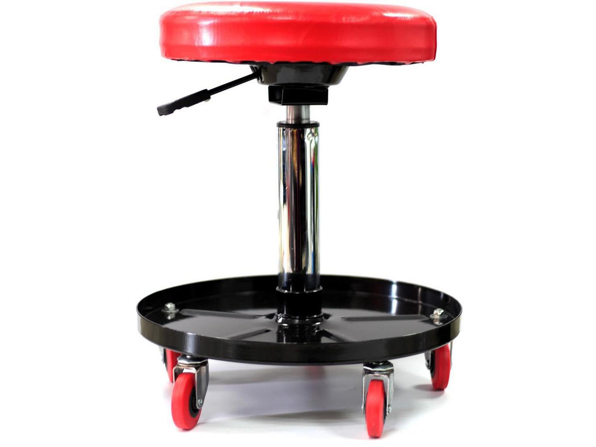 Maxshine 5-Wheels Cushioned and Adjustable 360 Degree Detailing Stool - Red