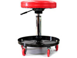 Maxshine 5-Wheels Cushioned and Adjustable 360 Degree Detailing Stool - Red