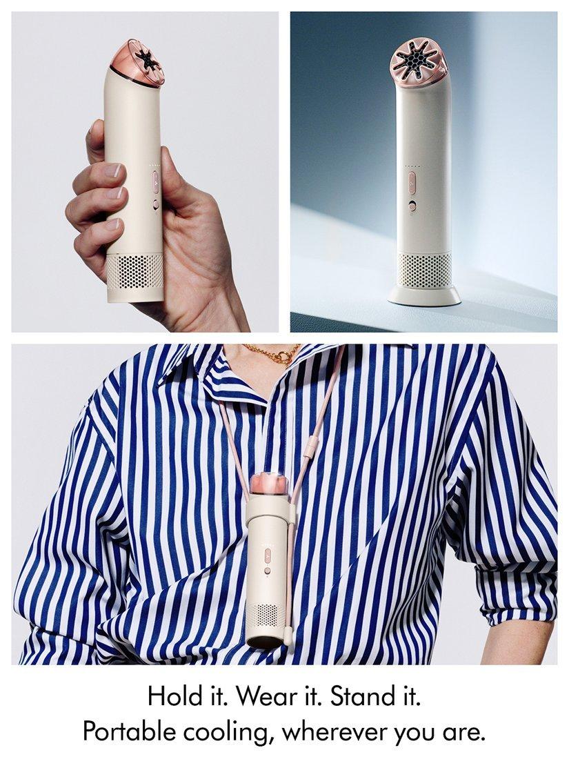 Dyson HushJet Bladeless 6- Speed Handheld 3-in-1 Mini cooling Fan - Blush