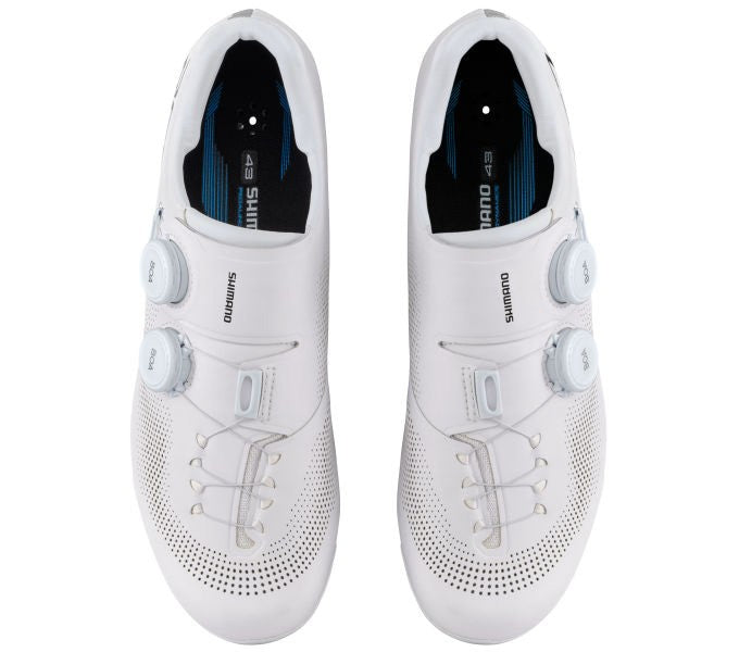 Shimano RC703 BAO SPD-SL Road Cycling Shoes - White - EU 45/UK 9.5 Wide