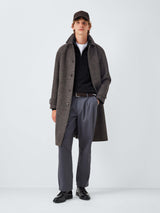 John Lewis Pure Cashmere Half Zip High Neck Men's Jumper - Large - Charcoal