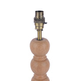 Laura Ashley Maria Wooden & Brass Indoor Table Lamp Base Only - Natural Oak