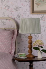 Laura Ashley Maria Wooden & Brass Indoor Table Lamp Base Only - Natural Oak