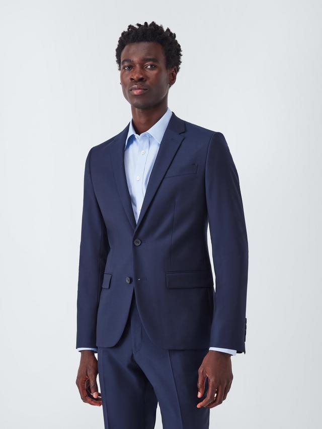 John Lewis Slim Fit Pure Wool Blend Lined Slim Men's Suit Jacket - Navy 40R