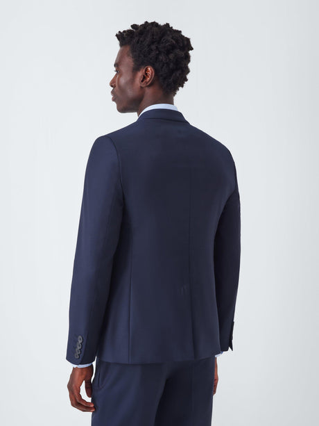 John Lewis Slim Fit Pure Wool Blend Lined Slim Men's Suit Jacket - Navy 40R