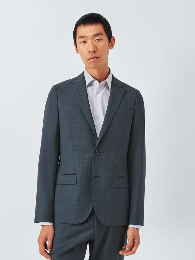 John Lewis Mens Single Breasted Slim Fit Wool Blend Suit Jacket - Navy - 42R