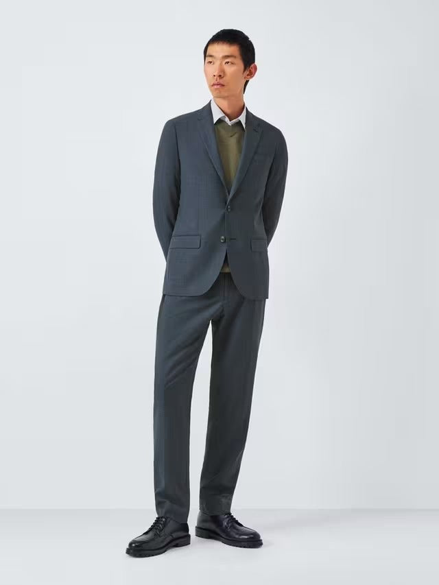 John Lewis Mens Single Breasted Slim Fit Wool Blend Suit Jacket - Navy - 42R