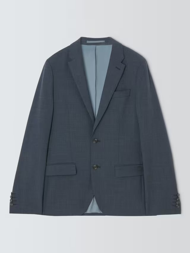 John Lewis Mens Single Breasted Slim Fit Wool Blend Suit Jacket - Navy - 42R