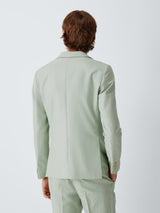 John Lewis Linen Cotton Blend Slim Fit Buttoned Men's Suit Jacket - Mint 40L
