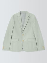 John Lewis Linen Cotton Blend Slim Fit Buttoned Men's Suit Jacket - Mint 40L