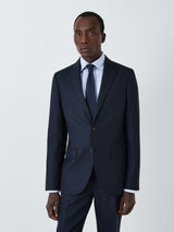 John Lewis Super 100's Birdseye Wool Regular Men's Suit Blazer - Navy 38S