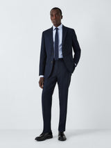 John Lewis Super 100's Birdseye Wool Regular Men's Suit Blazer - Navy 38S