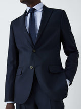 John Lewis Super 100's Birdseye Wool Regular Men's Suit Blazer - Navy 38S