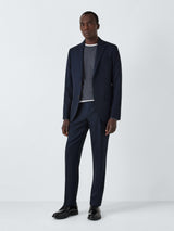 John Lewis Super 100's Birdseye Wool Regular Men's Suit Blazer - Navy 38S