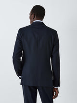 John Lewis Super 100's Birdseye Wool Men's Regular Suit Blazer - 44L - Navy
