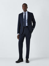John Lewis Super 100's Birdseye Wool Men's Regular Suit Blazer - 46L - Navy