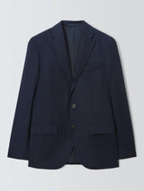 John Lewis Super 100's Birdseye Wool Men's Regular Suit Blazer - 46L - Navy