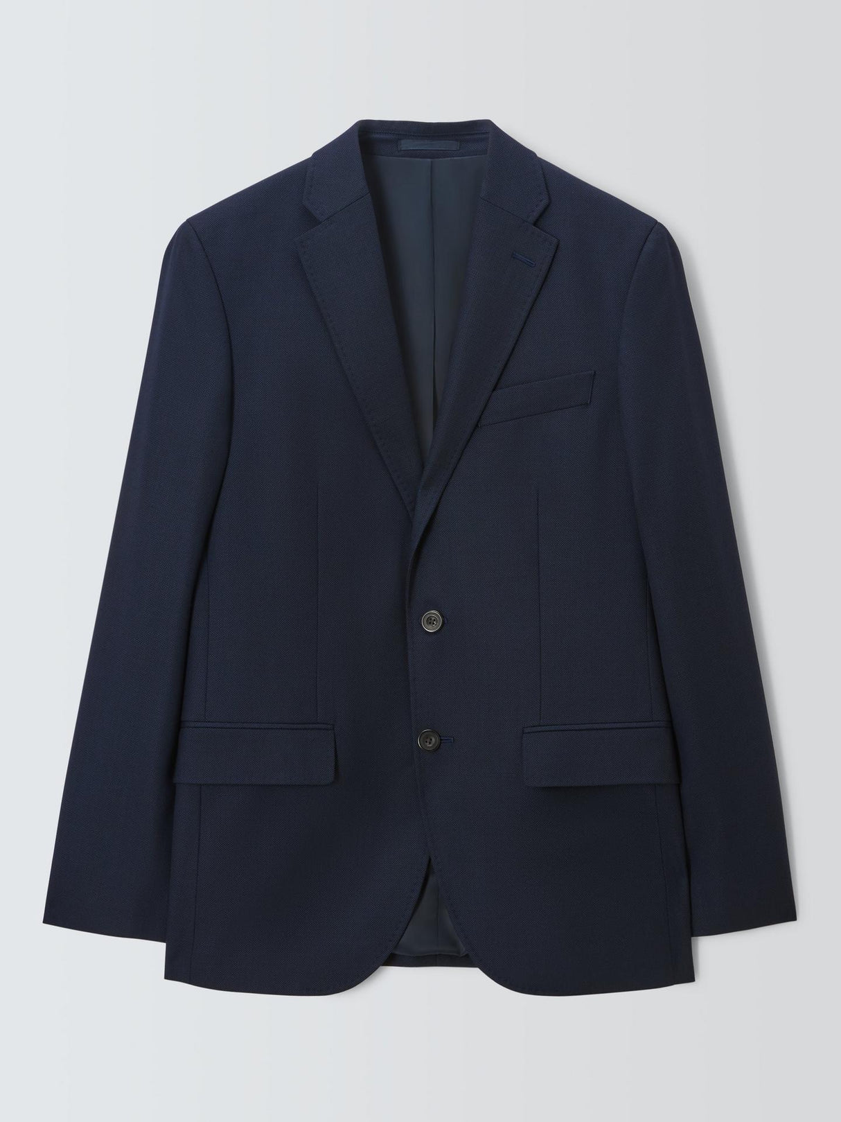 John Lewis Super 100's Birdseye Wool Men's Regular Suit Blazer - 44L - Navy