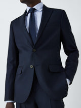 John Lewis Super 100's Birdseye Wool Men's Regular Suit Blazer - 46L - Navy