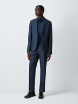 John Lewis Men Regular Fit Single Breasted Linen Suit Jacket - Navy - 38R