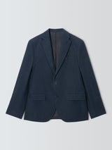 John Lewis Men Regular Fit Single Breasted Linen Suit Jacket - Navy - 38R