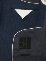 John Lewis Men Regular Fit Single Breasted Linen Suit Jacket - Navy - 38R
