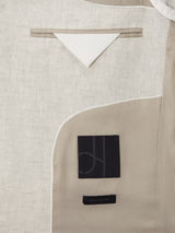 John Lewis Men's Regular Fit Single Breasted Linen Suit Jacket - Stone - 36R