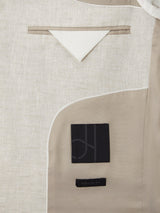 John Lewis Regular Single Breasted Linen Men's Suit Jacket - Stone Size 42R