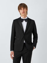 Kin Mens Slim Fit Wool Blend Smart Formal Blazer Dinner Jacket - Black - 44R