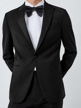 Kin Mens Slim Fit Wool Blend Smart Formal Blazer Dinner Jacket - Black - 44R