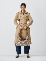 John Lewis Women's Intentional Hair Animal Print Leather Tote Bag - Zebra