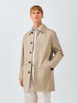 John Lewis Men's Cotton Blend City Mac Smart Casual Car Coat - Stone - XL