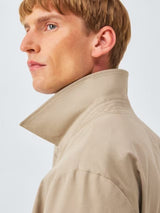 John Lewis Men's Cotton Blend City Mac Smart Casual Car Coat - Stone - XL