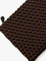 NAGHEDI St. Barths Medium Textured Plain Tote Bag Handwoven - Chocolate