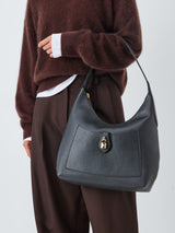 Mulberry Eliza Plain Large Classic Grain Leather Women's Shoulder Bag Black