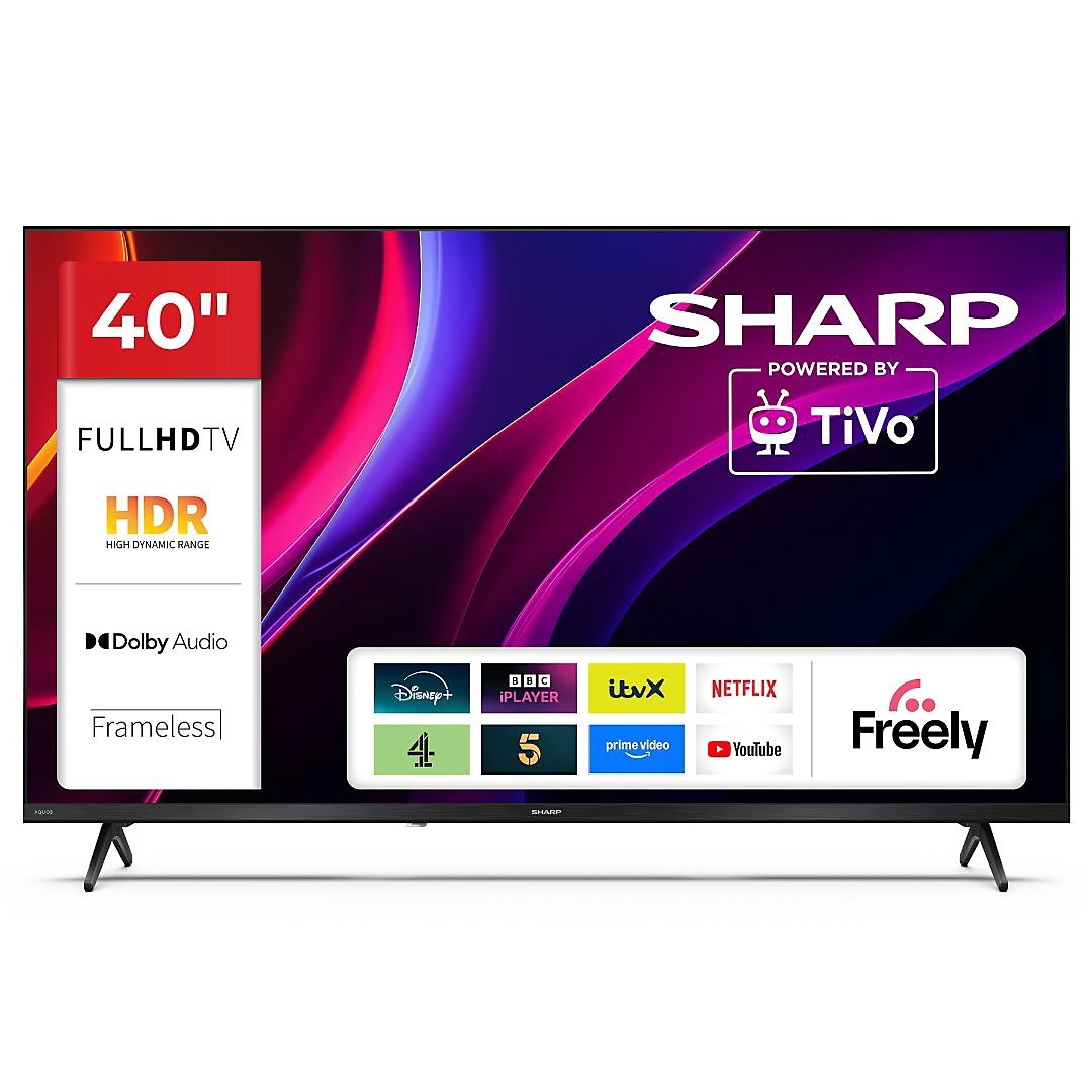 SHARP AQUOS 40HE2245K Frameless Full HD TiVo 40'' Smart LED TV - Black