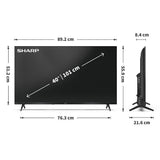SHARP AQUOS 40HE2245K Frameless Full HD TiVo 40'' Smart LED TV - Black
