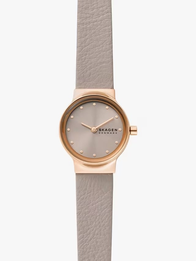 Skagen SKW3005 Women's Freja Eco Leather Strap 26mm Watch - Brown/Rose Gold