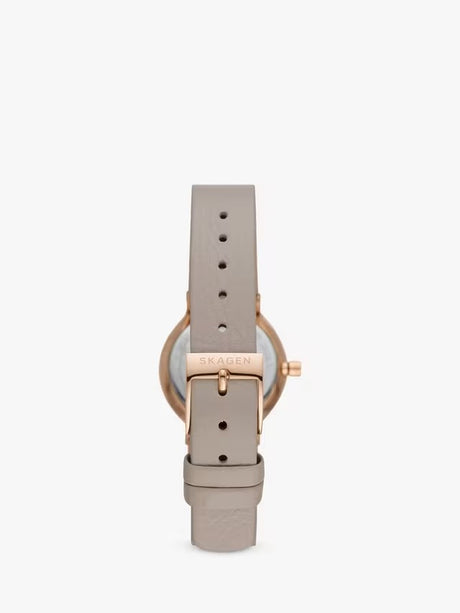 Skagen SKW3005 Women's Freja Eco Leather Strap 26mm Watch - Brown/Rose Gold