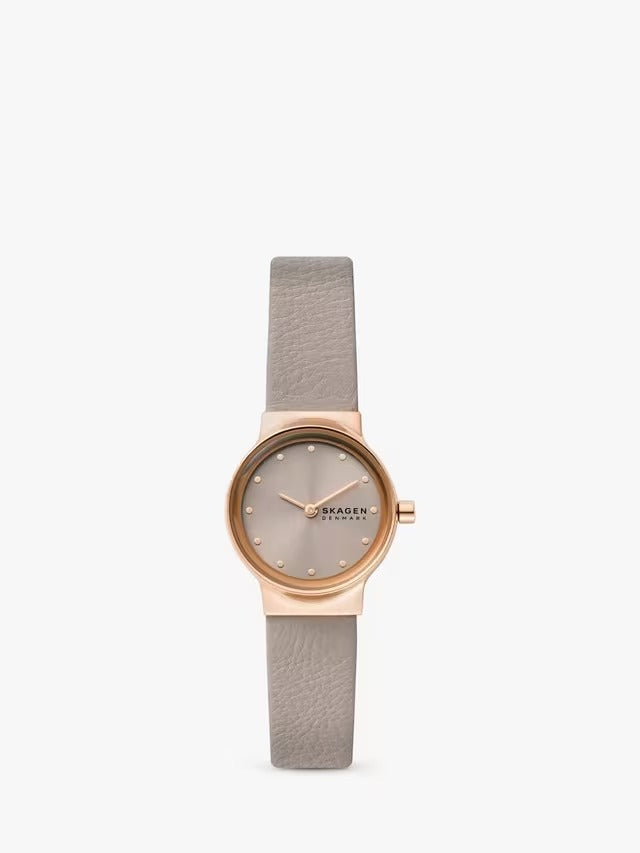 Skagen SKW3005 Women's Freja Eco Leather Strap 26mm Watch - Brown/Rose Gold
